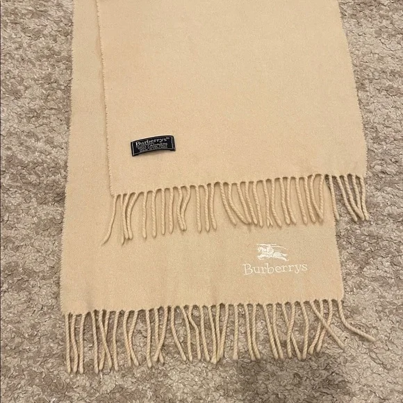 Burberry Vintage Beige 100% Cashmere Scarf - Picture 2 of 10